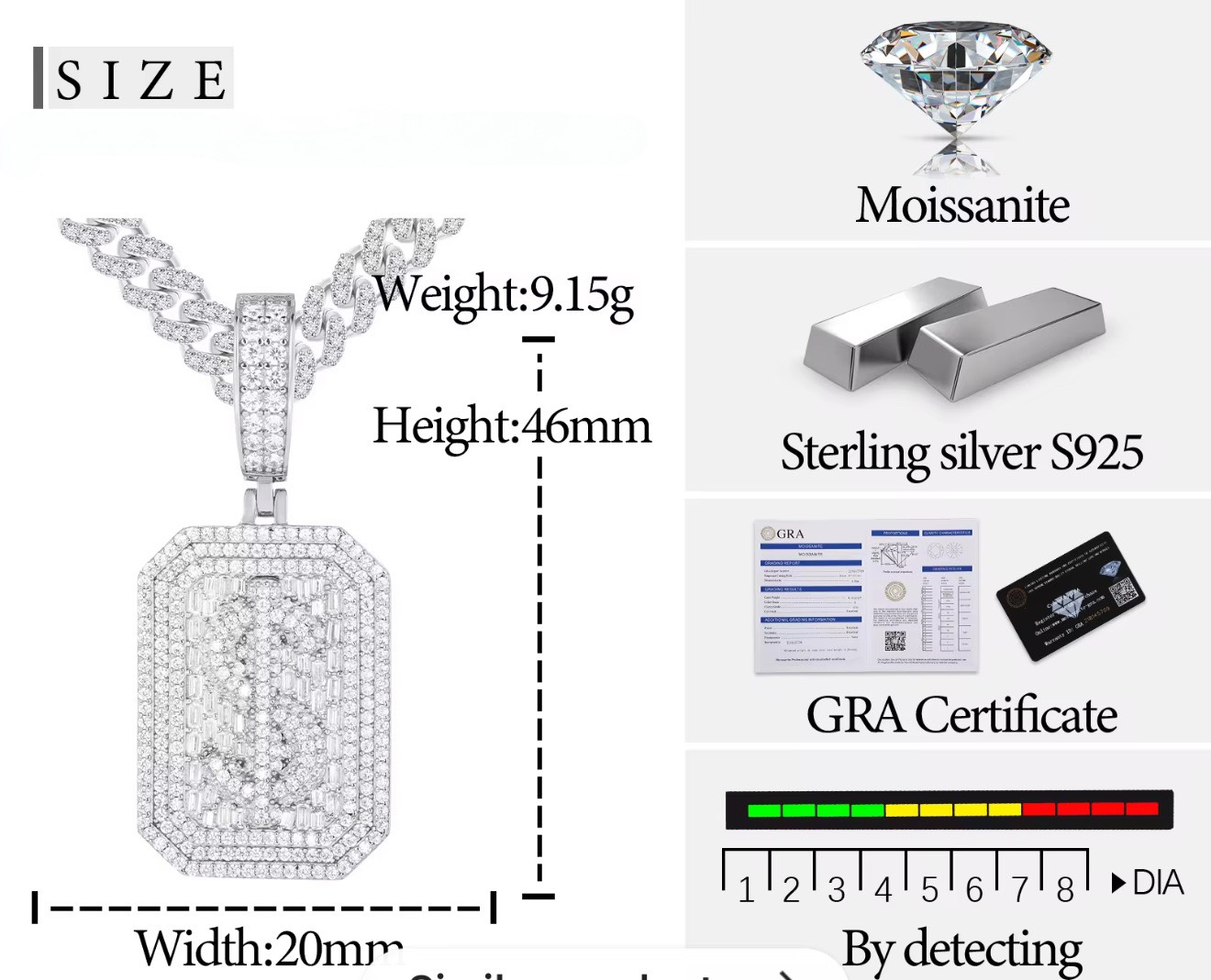  || Moissanite Diamond || PABOIA
